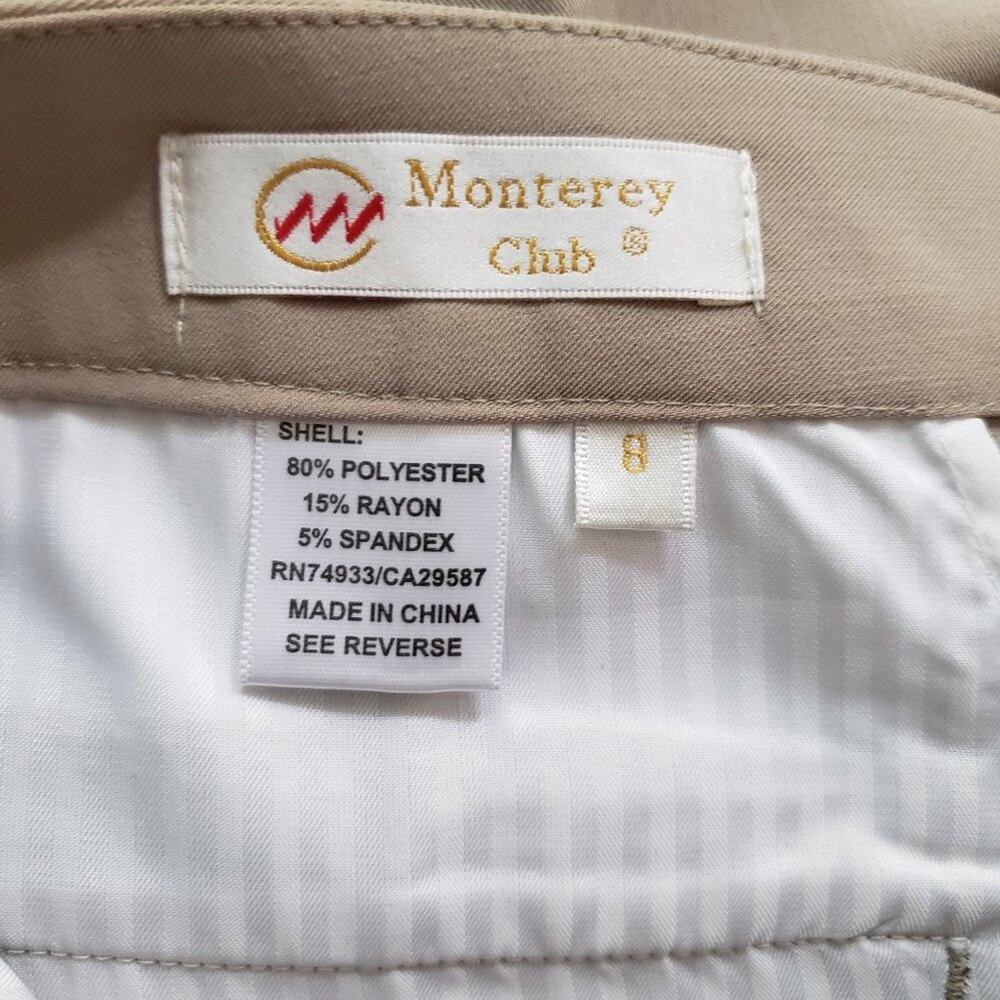 Monterey Club Women's Tan Tailored Bermuda Shorts Size 8 - Picture 6 of 7